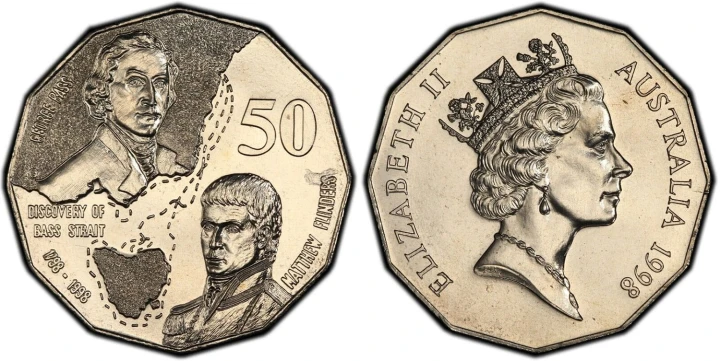 Australia 50 c Bass i Flinders 1998