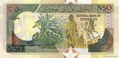 Somalia 50 Schilling Osiołek 1991 P-r2