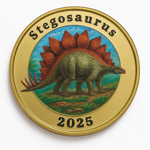 Indonezja Adonara 7 $ Dinozaury - Stegosaurus 2025