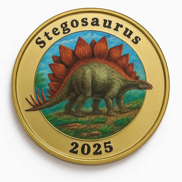 Indonezja Adonara 7 $ Dinozaury - Stegosaurus 2025