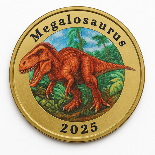Indonezja Adonara 7 $ Dinozaury - Megalosaurus 2025