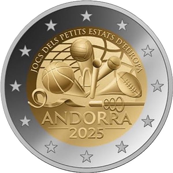 2 euro Andora Igrzyska Małych Państw Europy 2025