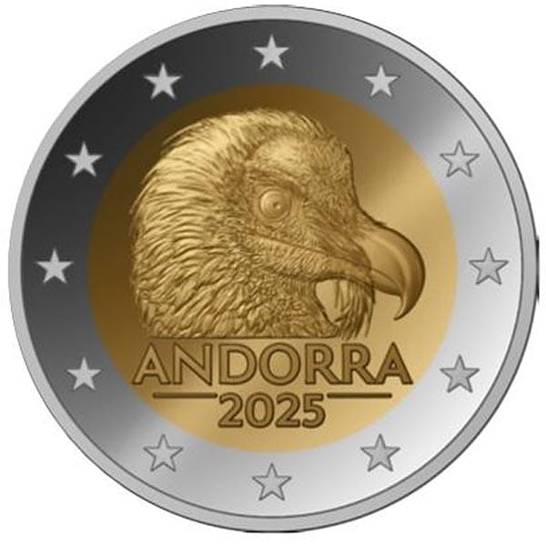 2 euro Andora Orłosęp brodaty 2025