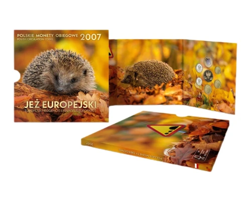 Polskie monety obiegowe Jeż w blistrze x 9 2007