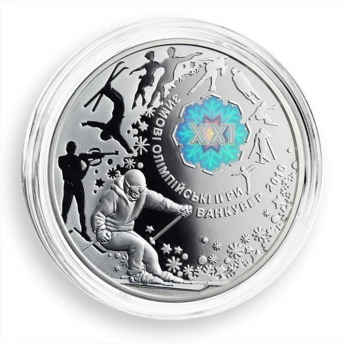 UKRAINA 10 UAH XXI Zimowe Igrzyska Olimpijskie Vancouver 2010