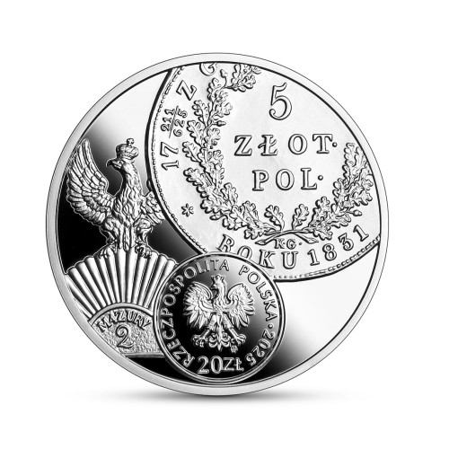 20 zł Historia monety polskiej – 5 złotych z okresu powstania listopadowego 2025