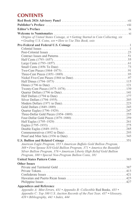 Katalog monet USA RED BOOK 2026
