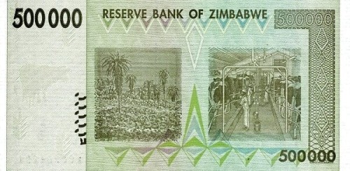 Zimbabwe 500 000 $ Hiremba 2008 P-76b