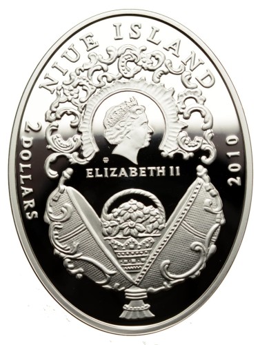 Niue 2 $ Jajo Księżnej Marlborough 2010 56,56 g Ag.925