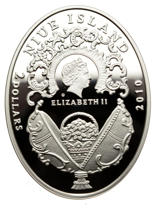 Niue 2 $ Jajo Księżnej Marlborough 2010 56,56 g Ag.925