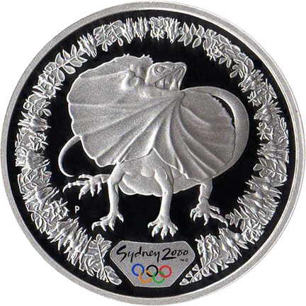 Australia 5$ Sydney Agama 31.635g Ag.999 2000
