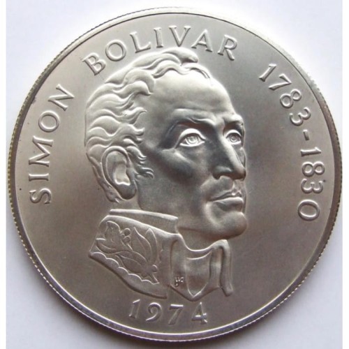Panama 20 balboa Simon Bolivar 1974 119,88 Ag.999