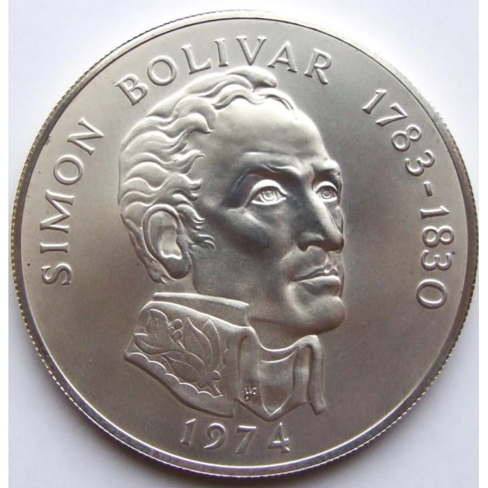 Panama 20 balboa Simon Bolivar 1974 119,88 Ag.999