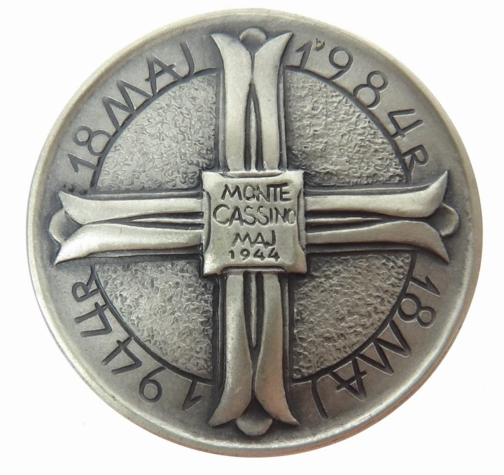 MEDAL MONTE CASSINO 1944 - 1984 51 g Ag.925