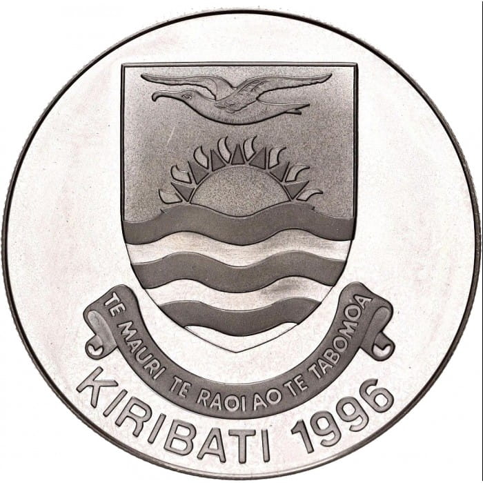 Kiribati 5 $ Odkrycie Kiribati 1996 31,47g Ag.925