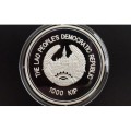 Laos 1000 kipów Saola wietnamska 1997 Ag.925 31,47g