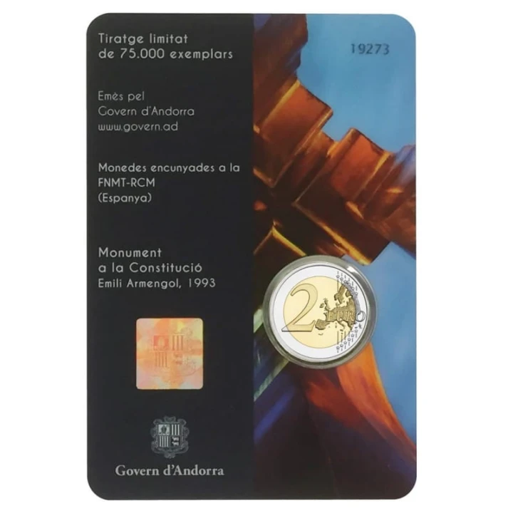 2 euro Andora Konstytucja 2018