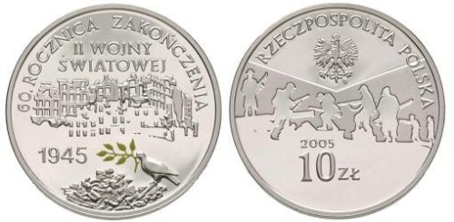 10 zł Zakończenie II Wojny Światowej 2005