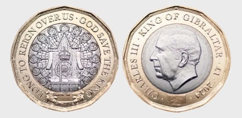 Gibraltar 1 funt Koronacja 2024