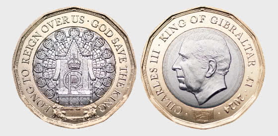 Gibraltar 1 funt Koronacja 2024