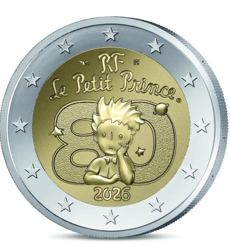 2 euro Francja Mały Książe 2026 coincard