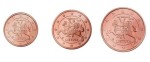 Euro set Litwa zestaw menniczy 1,2,5 cent 2015
