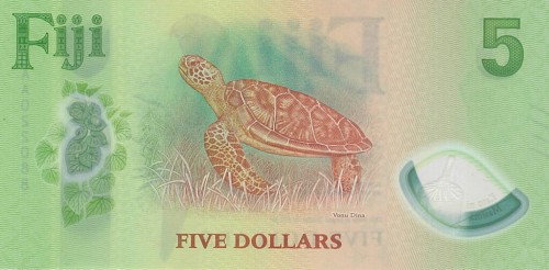 Fidżi 5 $ Żółw morski 2026 P-125a