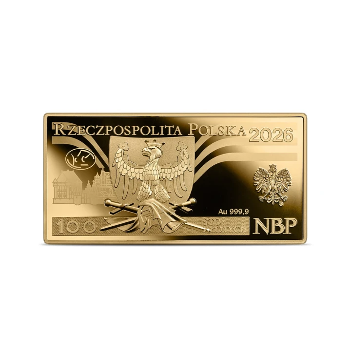 100 zł Polskie banknoty obiegowe Au.999 1 Oz 2026