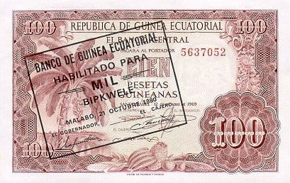 Gwinea Równikowa 1000 bipkwele Zatoka 1980 P-18