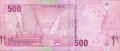 Mozambik 500  meticais Łodzie 2024 P-159
