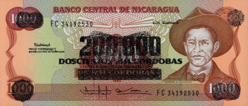 Nikaragua 200 000 kordobas Rewolucja 1990 P-162