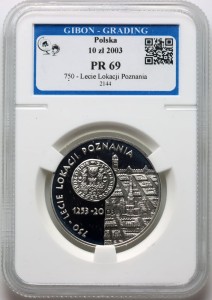 10 zł Lokacja Poznania 2003 PR69