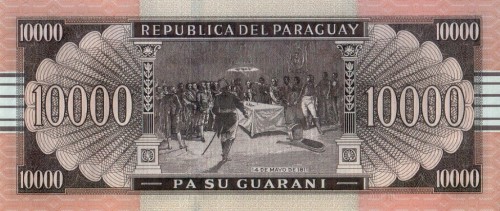 Paragwaj 10 000 guarani Konferencja 1811 2022 P-238Ac