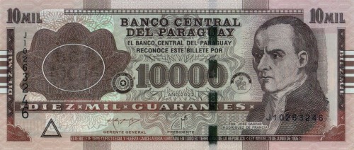 Paragwaj 10 000 guarani Konferencja 1811 2022 P-238Ac