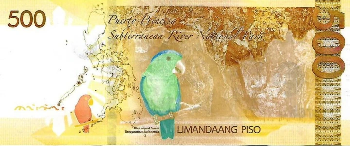 Filipiny 500 piso Papuga 2020 P-227