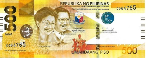 Filipiny 500 piso Papuga 2020 P-227