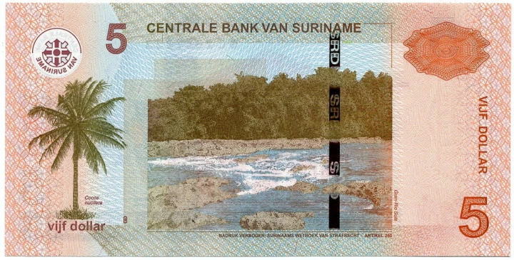 Surinam 5 $ Willa 2020 P-162c