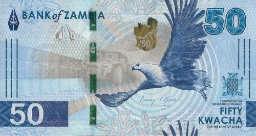 Zambia 50 ZK Papugi 2024 P-64