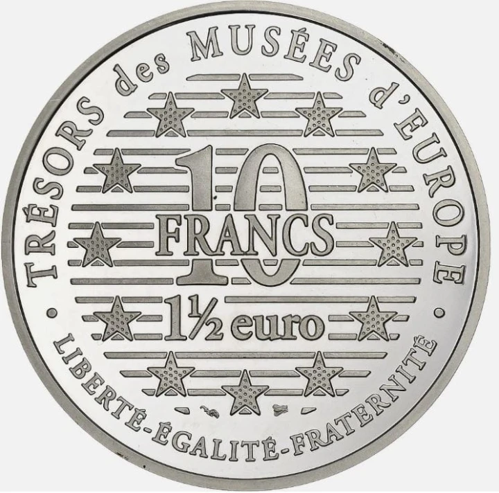 Francja 1.5 € Le Fifre 1996 22.2 g  Ag.900
