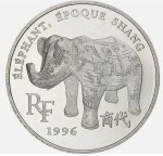Francja 1.5 € Słoń z dynastii Shang 1996 22.2 g  Ag.900
