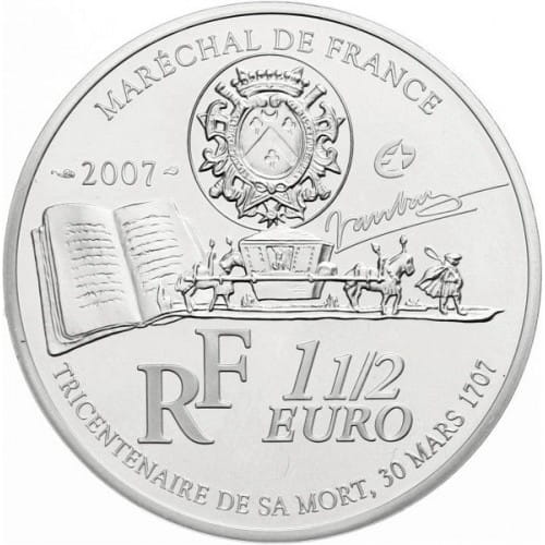 Francja 1.5 € Vauban 2007 22.2 g  Ag.900