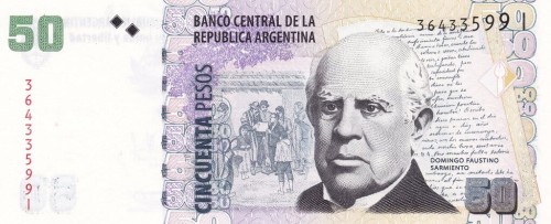 Argentyna 50 peso Domingo Sarmiento 2013 P-356a.7
