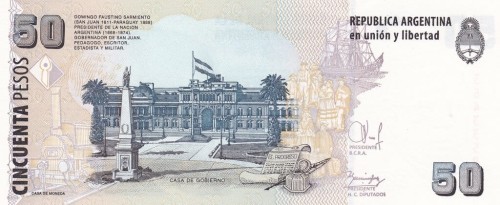 Argentyna 50 peso Domingo Sarmiento 2013 P-356a.7