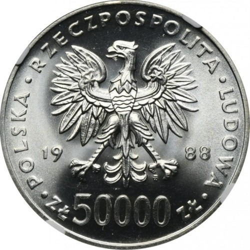 50000 zł Józef Piłsudski 1988 zw.