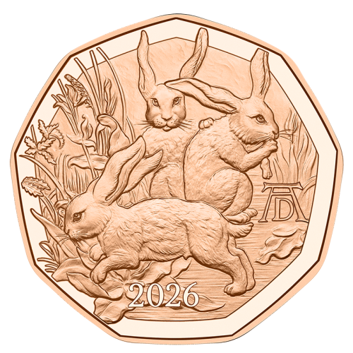 5 euro Austria 3 króliki Durera 2026