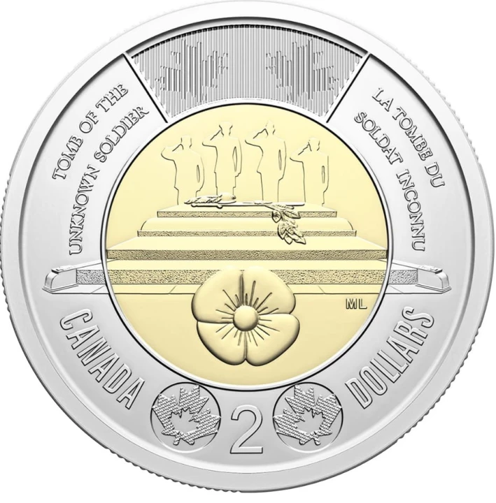 Kanada 2 $ Nieznany żołnierz 2025