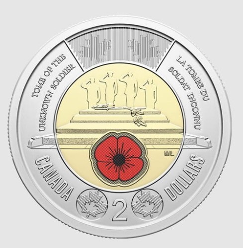 Kanada 2 $ Nieznany żołnierz 2025 kolor