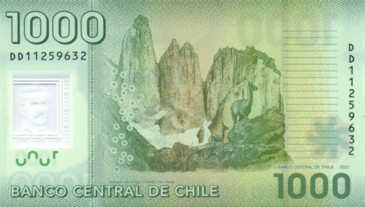 Chile 1000 peso Alpaki 2021 P-161k