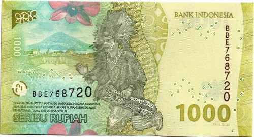 Indonezja 1000 rupii Tancerz/ Meutia 2024 P-162c