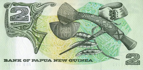 Papua Nowa Gwinea 2 Kina Rękodzieło 1989+ P-5c